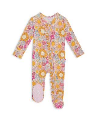 Posh Peanut - Girls' Rosalinda Floral Ruffled Footie - Baby