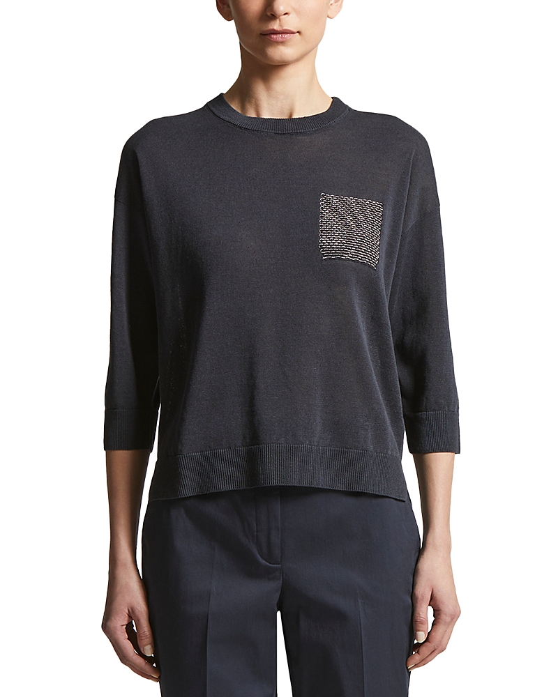 PESERICO PATCH POCKET KNIT SWEATER