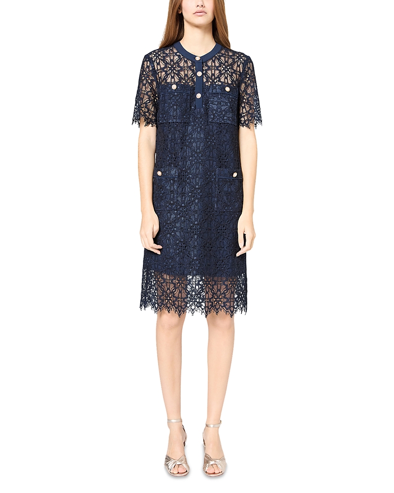 GERARD DAREL PLACIDIE LACE SHIRT DRESS