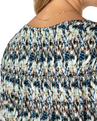 Long Sleeve Shirred Knit Tee