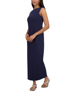 Sleeveless Crewneck Straight Dress