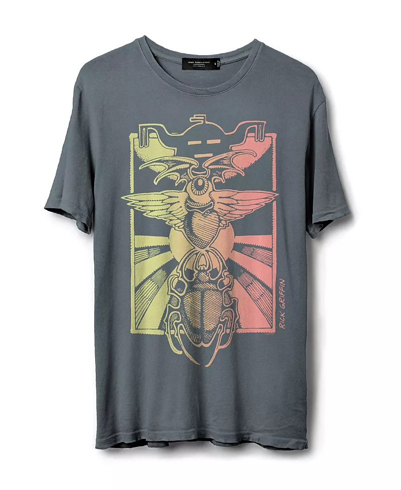 Junk Food Clothing Unisex Rick Griffin Eye Heart Beetle Vintage Tee