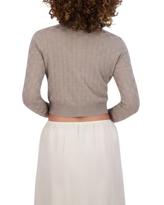 Checker Knit Cardigan 