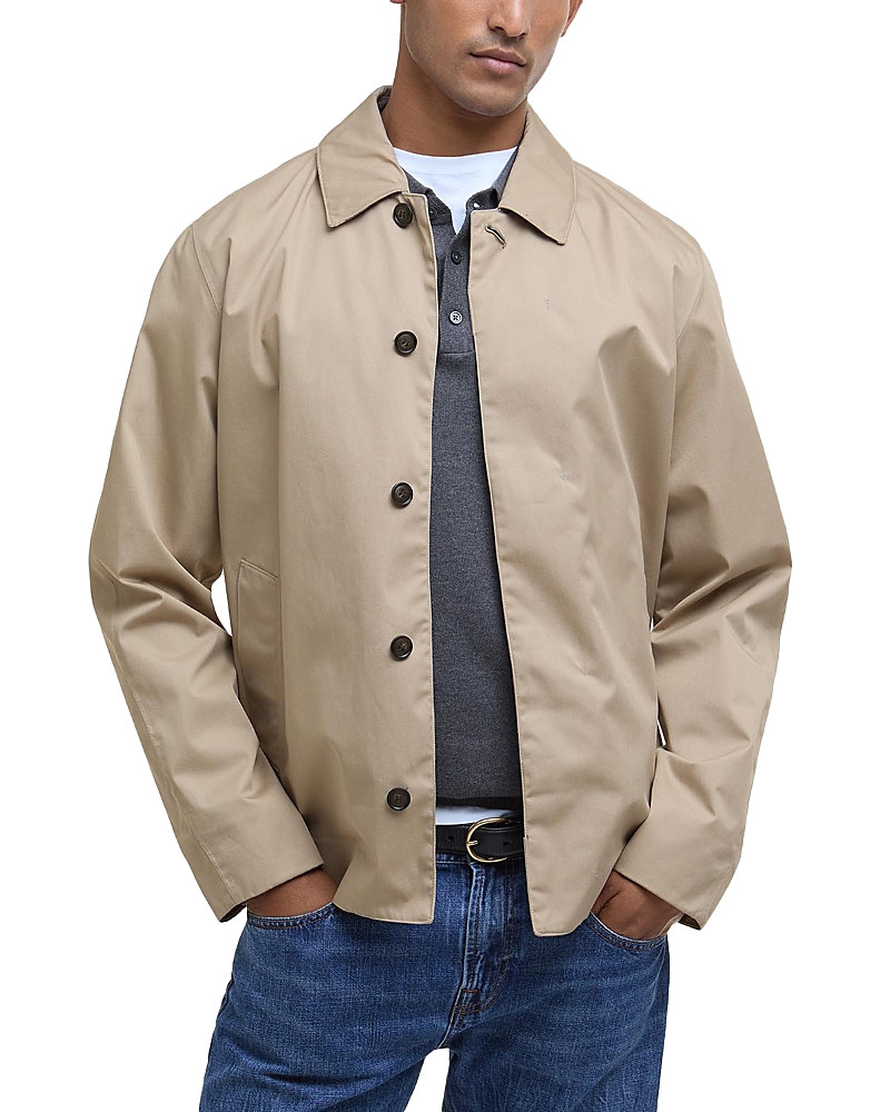 Barbour Short Regular Fit Rokig Waterproof Jacket In Washed Stone