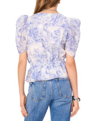 Puff Sleeve Peplum Top