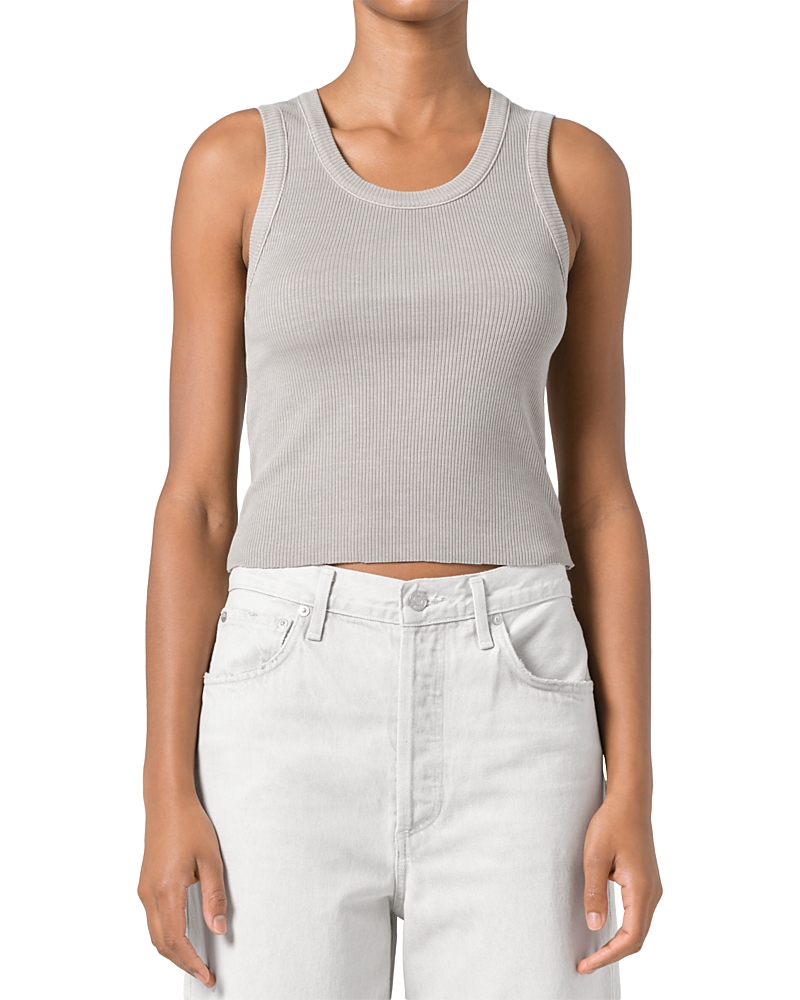 Agolde Shrunken Poppy Tank Top In Drab