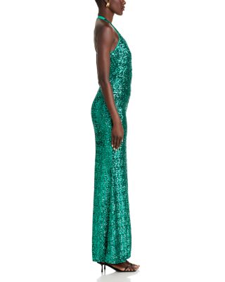 Ryushi Sequined Halter Gown