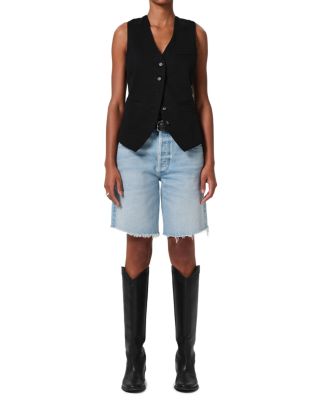 Ayla High Rise Denim Shorts in Bianca