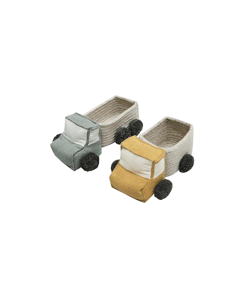 Lorena Canals Set of mini Truck Basket - 3 x 9 x 5 & 3 x 8 x 5