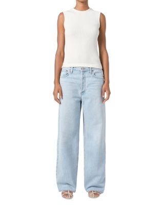 Low Rise Baggy Straight Leg Jeans in Spark