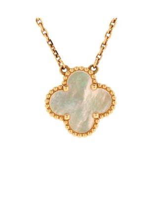 Pre-Owned Van Cleef & Arpels Vintage Alhambra Pendant Necklace 18K Gold and Mother of Pearl
