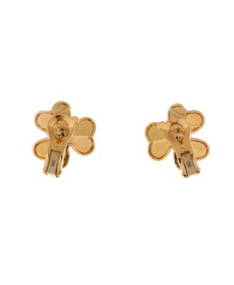 Large Frivole Stud Earrings 18K Gold with Diamonds