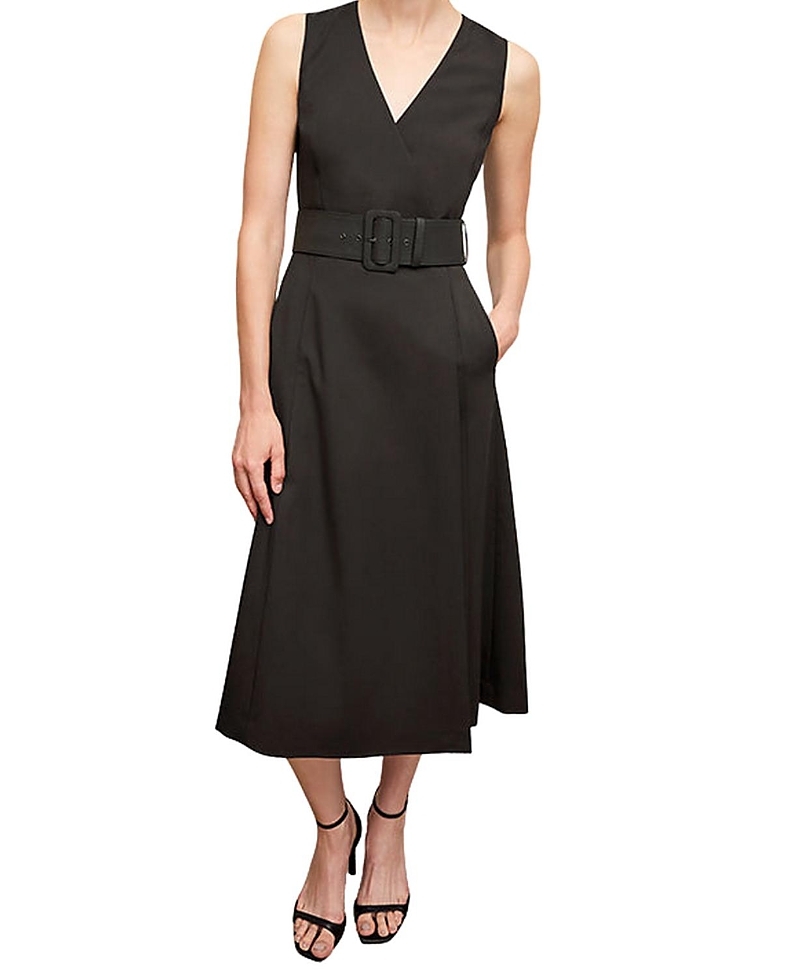 M.M.LAFLEUR M. M.LAFLEUR ANGEL WASHABLE WOOL TWILL DRESS