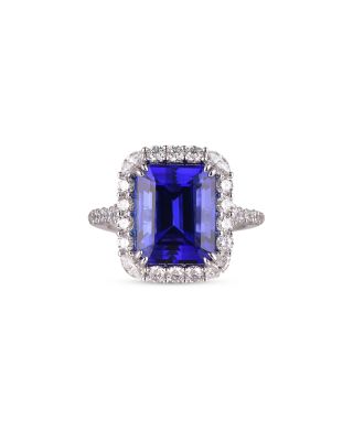 Bloomingdale's Fine Collection - Tanzanite & Diamond Statement Ring in 18K White Gold