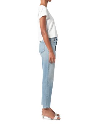 90&#39;s High Rise Straight Leg Jeans in Ripple