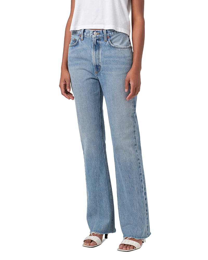 Agolde Leena Mid Rise Baby Bootcut Jeans in Stage