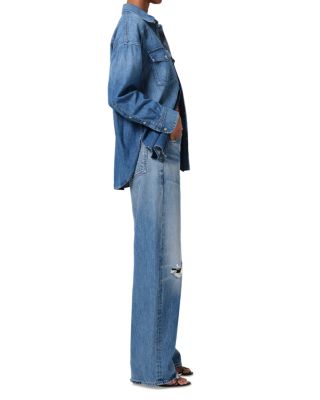 Ayla High Rise Baggy Wide Leg Jeans in Solano