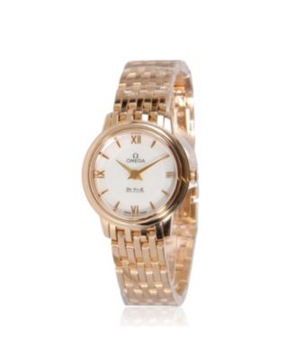 Pre-Owned Omega Rose Gold DeVille Prestige 424.50.24.60.05.002 25.50