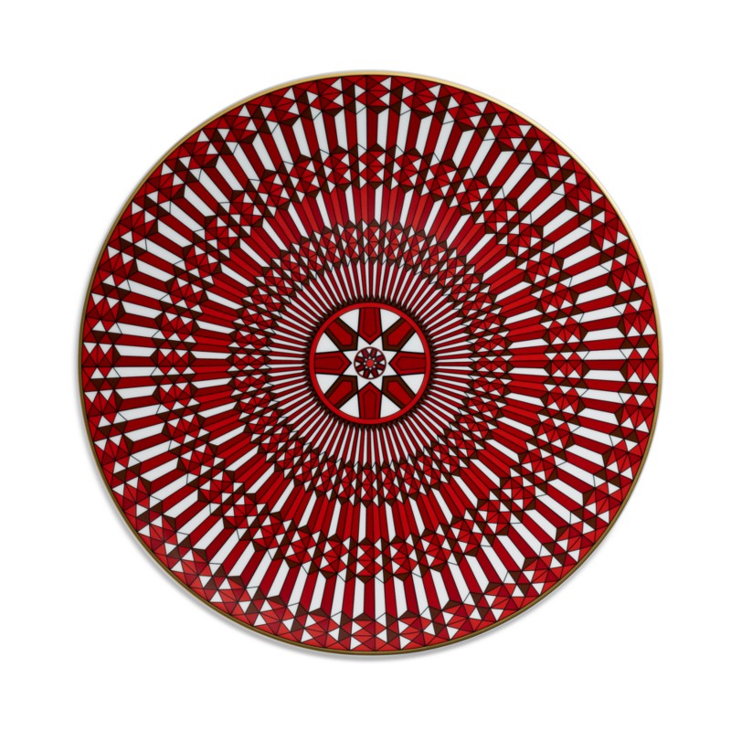 Baccarat Arcadia Charger Plate in Red