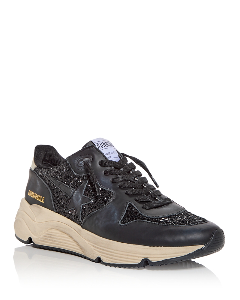 Golden Goose Unisex Running Sole Embellished Low Top Sneakers