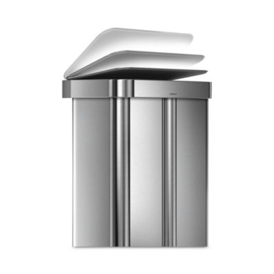 58 Liter Recycling Kitchen Trash Can with Liner Pocket