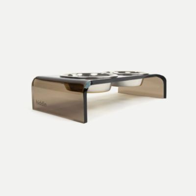 Small Bronze Pet Feeder, 1 Pint Bowls