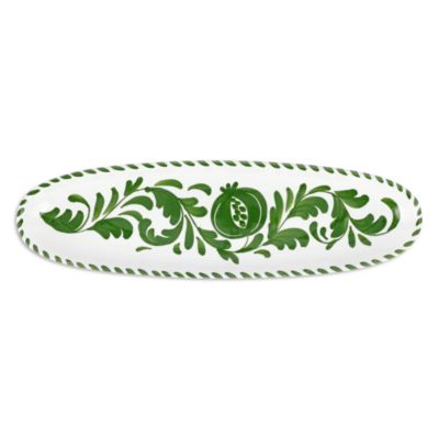 Arezzo Green Narrow Oval Platter