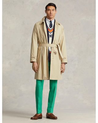 Stretch Cotton Balmacaan Topcoat