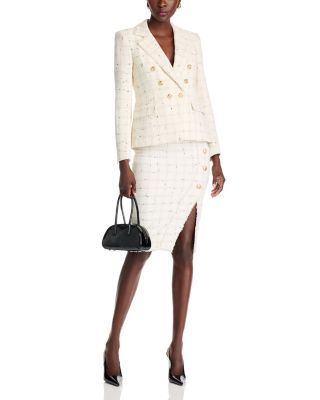 Eliza Windowpane Tweed Blazer