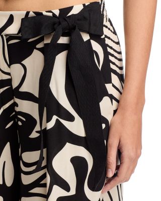 Tie Belt Baggy Pants