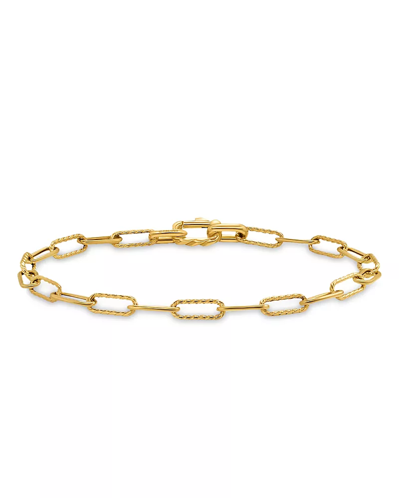 Dy Madison Chain Bracelet in 18K Yellow Gold, 4mm