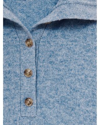 Ava Wool Blend Open Neck Button Knit Sweater