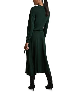 Alina Belted Knit Woven Dress