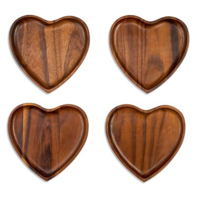 Nambé - Eat Your Heart Out Appetizer Plates, Set of 4