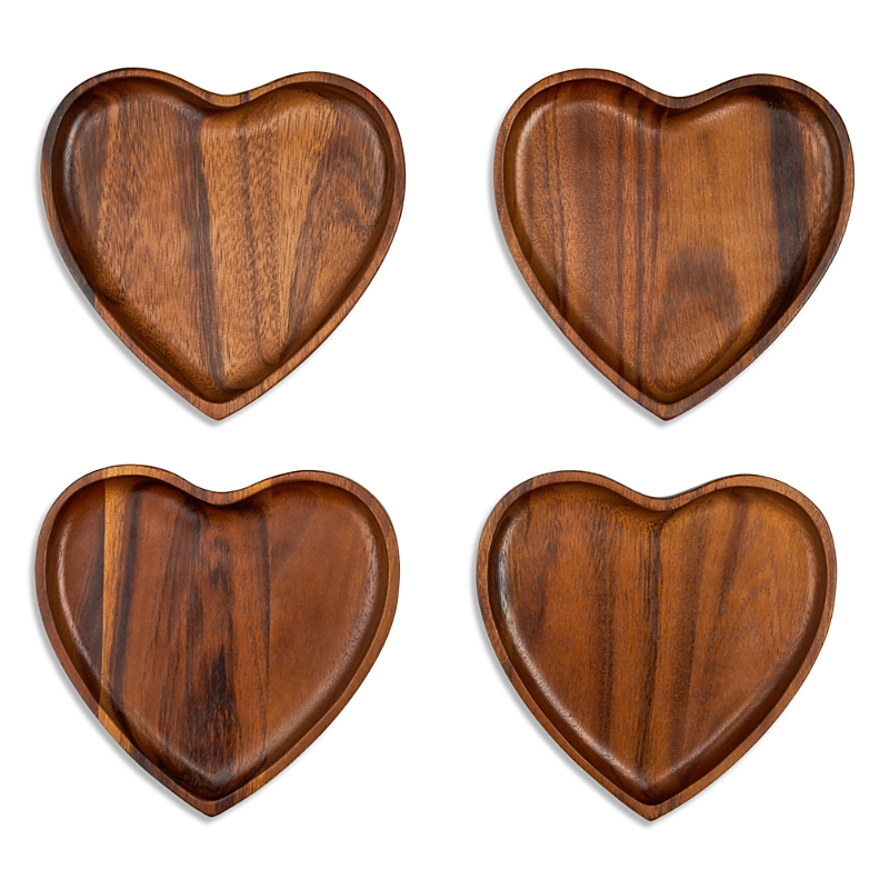 Nambe Eat Your Heart Out Appetizer Plates, Set of 4
