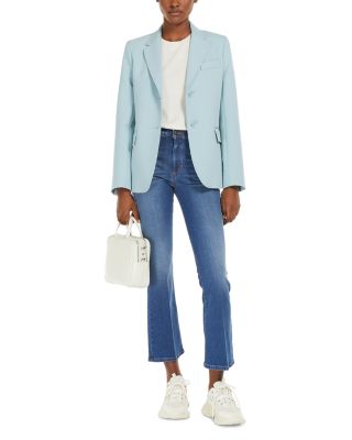 【送料&関税込】Uva Single-breasted Blazer Weekend Max Mara Single-breasted blazer in stretch viscose-blend canvas, ecru