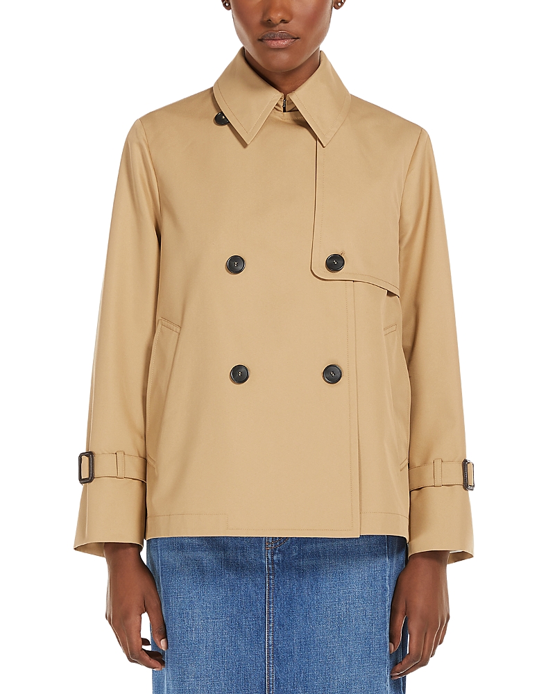 Weekend Max Mara Women's Biglia - Drip-proof Gabardine Short Trench Coat In Beige
