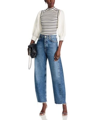 トップス READY MADE Derek Lam 10 Crosby Tirza Mixed Media Sweater Top | Bloomingdale's