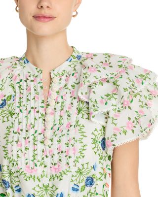 Folk Floral Midi Dress 
