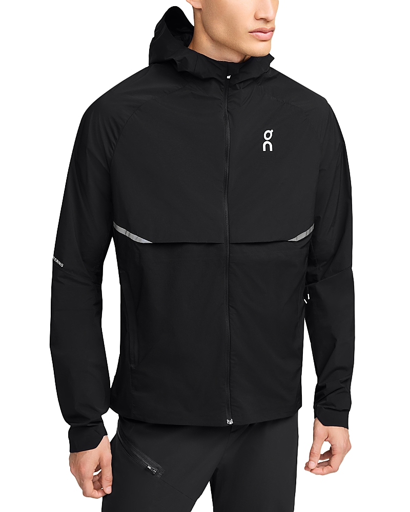 On Core Hooded Packable Running Jacket In Black