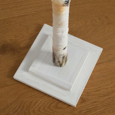 6&#39; Pre Lit Artificial White Birch Tree with 90 White LED Lights