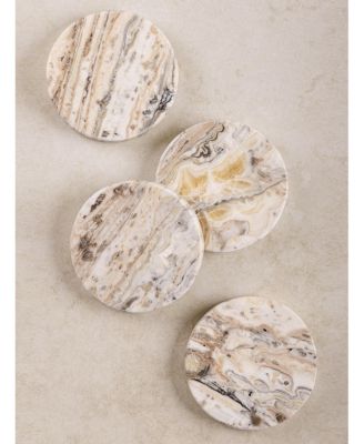  Tasmania Brown Onyx Coasters, Set of 4