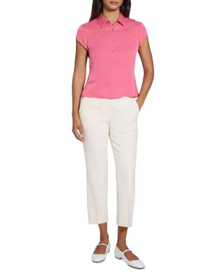 Silk Cap Sleeve Shirt