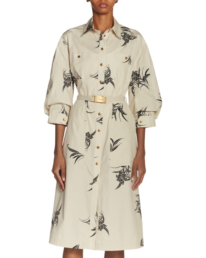 Moncler Shirt Dress in Animal Print