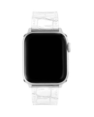White Leather Bracelet Band for Apple Watch&reg;, 38-49mm