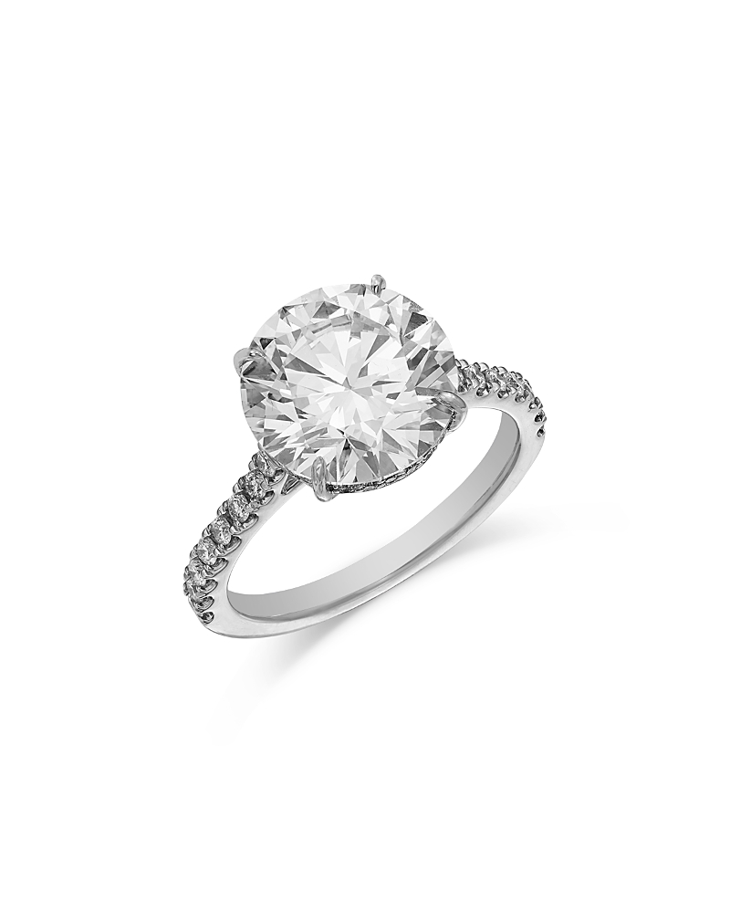 Bloomingdale's Fine Collection Certified Lab Grown Diamond Engagement Ring In 18k White Gold, 4.84 Ct. T. W. In White
