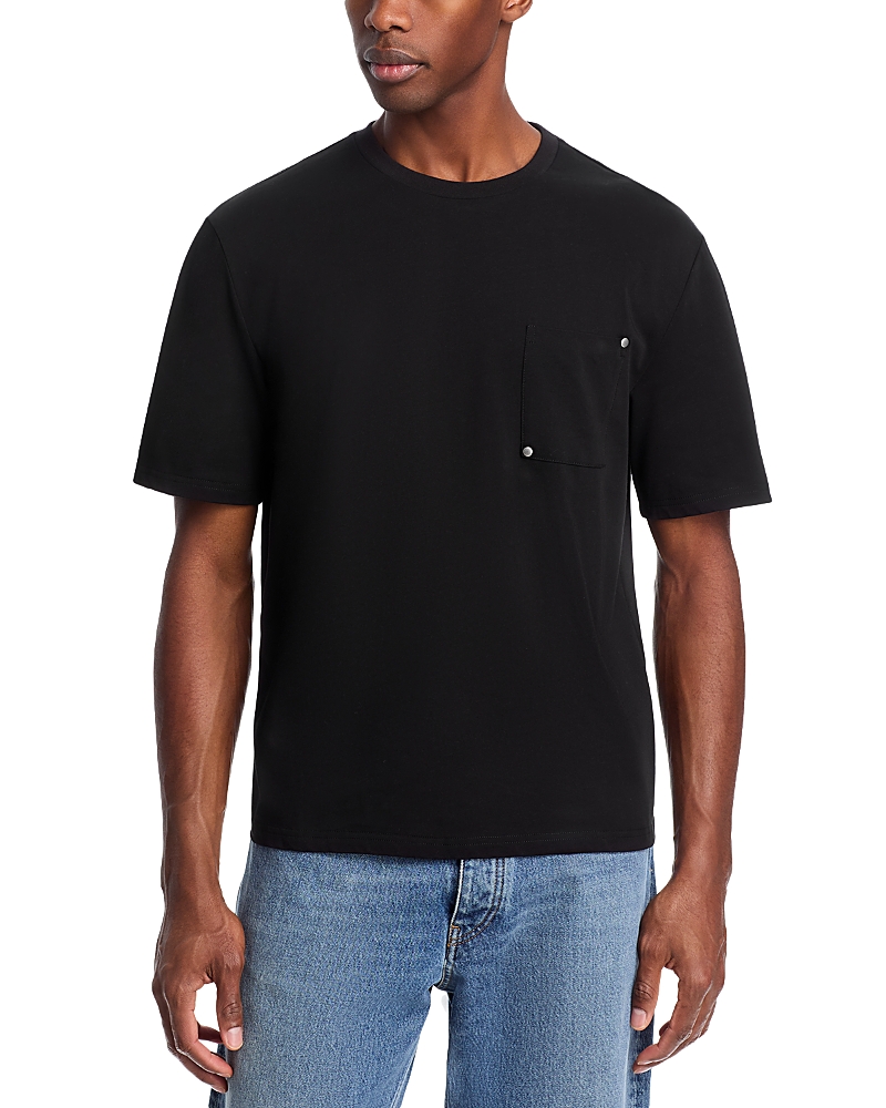 Krost Oversized Rivet Pocket Tee In Black