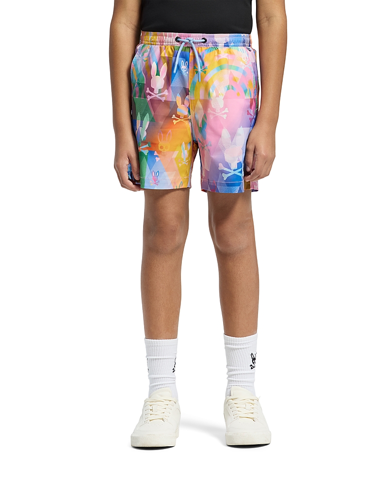 Shop Psycho Bunny Boys' Milos Swim Trunks - Little Kid, Big Kid In Ice