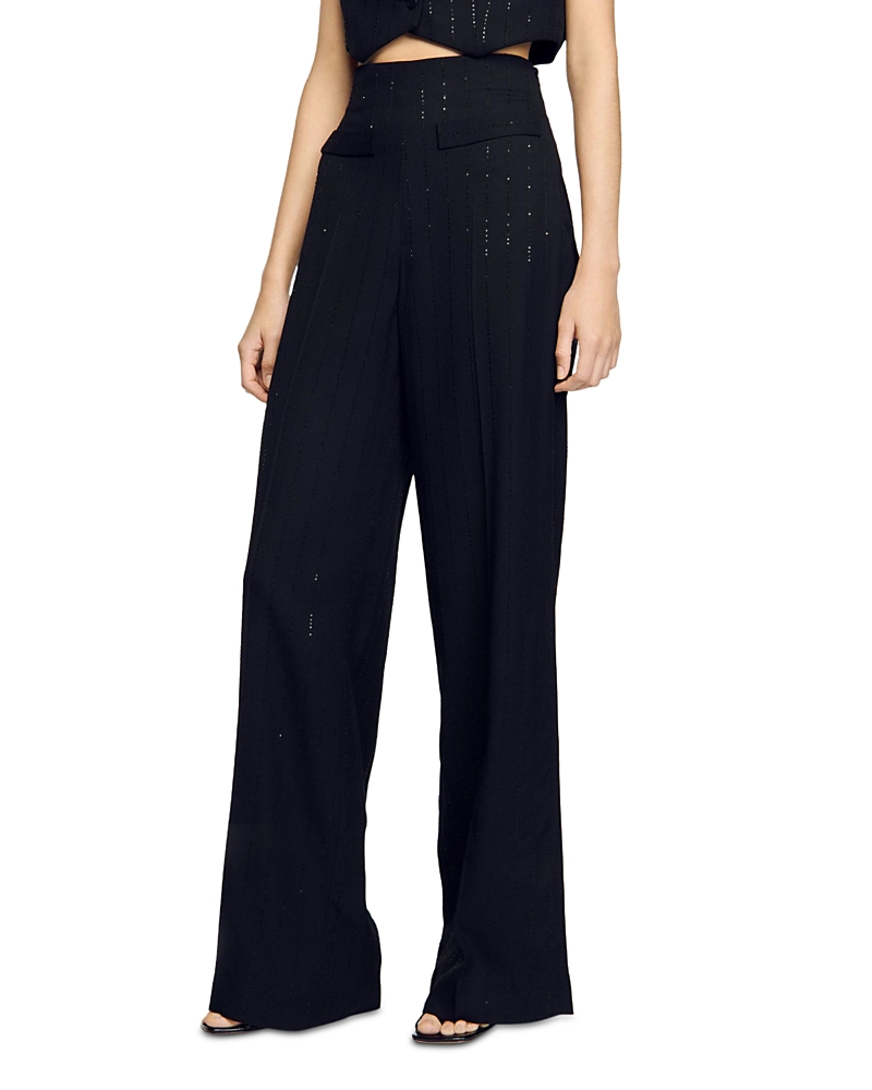Sandro Sequin Suit Pants