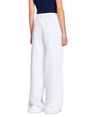Everly Pleated Wide Leg Jeans in White
